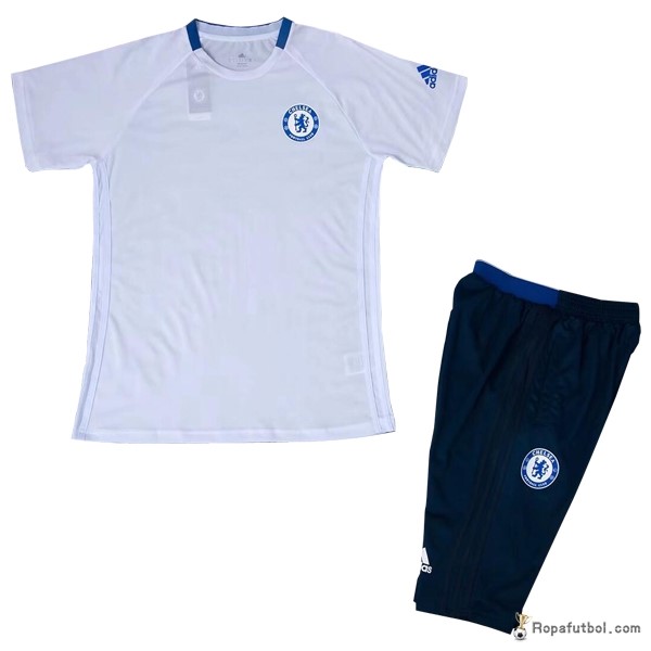 Camiseta Entrenamiento Chelsea Conjunto Completo 2016/17 Blanco